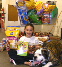 Olivia Hayes donates treats for animals
